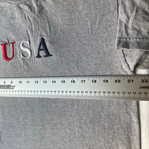 Intex Men’s Short Sleeve T-shirt size L, Solid Gray, USA - Picture 3 of 7